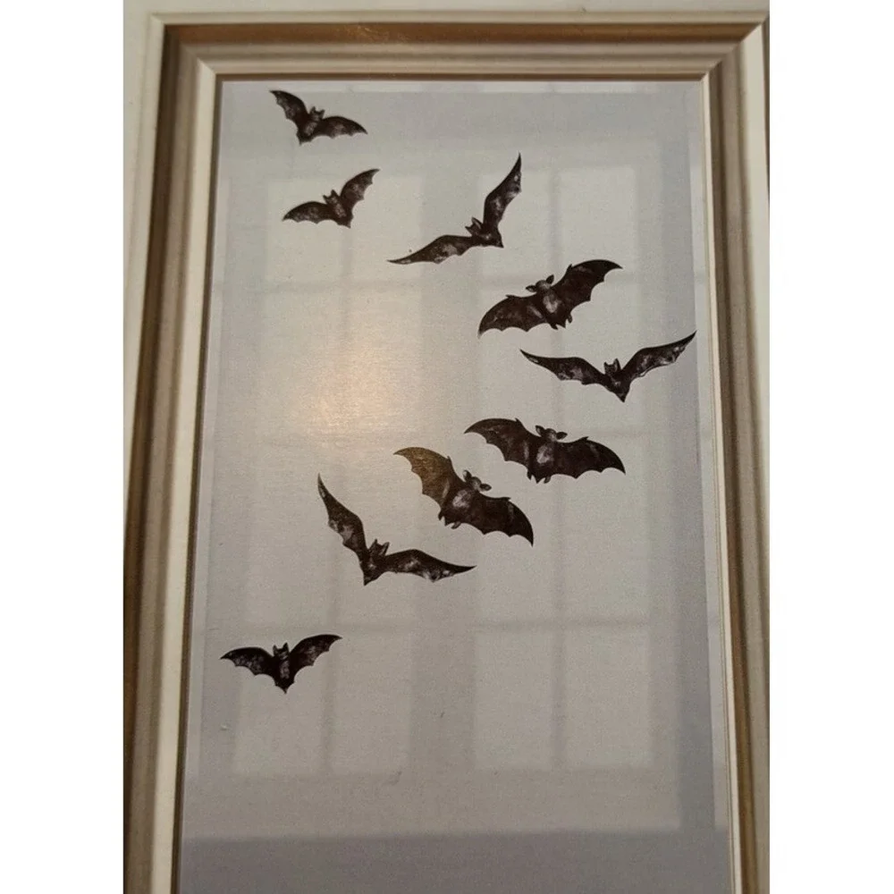 Martha Stewart Crafts Halloween Bats Mirror Wall Clings Party Decorations Set‎